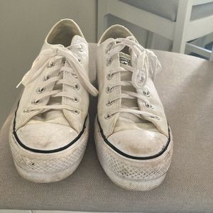 White platform converse